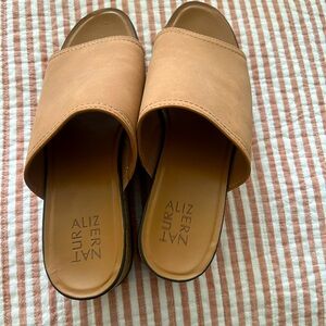 Naturalizer Brown/Tan Wedge Sandal, Size 8.5, Never worn